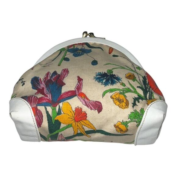 Gucci Floral Vintage Retro Kiss-lock Purse Clutch Rare - Picture 6 of 16